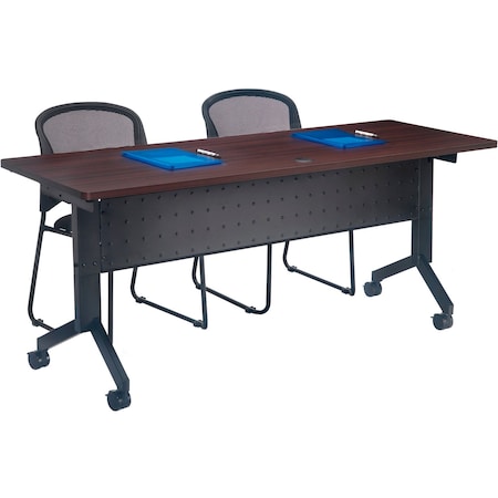 Interion By Global Industrial Flip-Top Table, 24 in W, 72 in L, 29-1/2 in H 695125WN